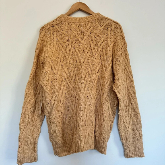 Free People Isla Cable knit Sweater in camel  Size: Small New With Tags - Picture 3 of 7